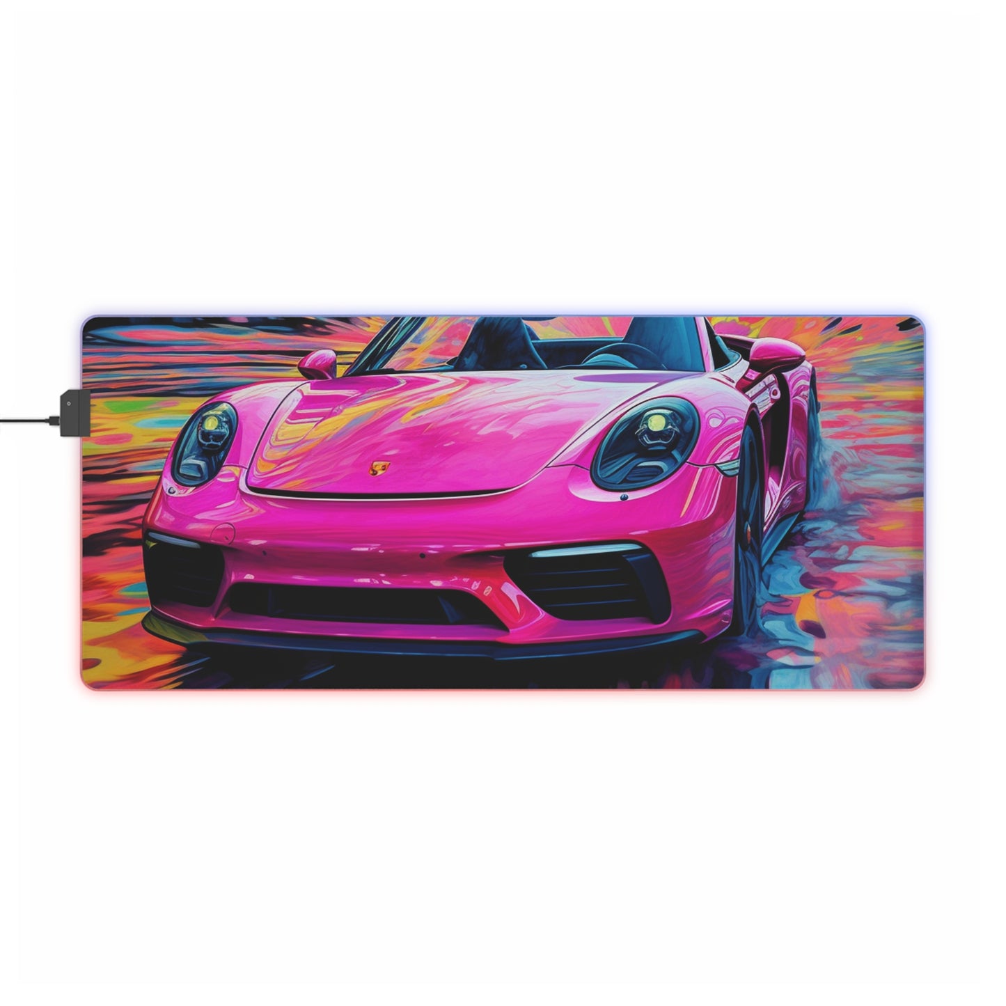 LED Gaming Mouse Pad Pink Porsche water fusion 2
