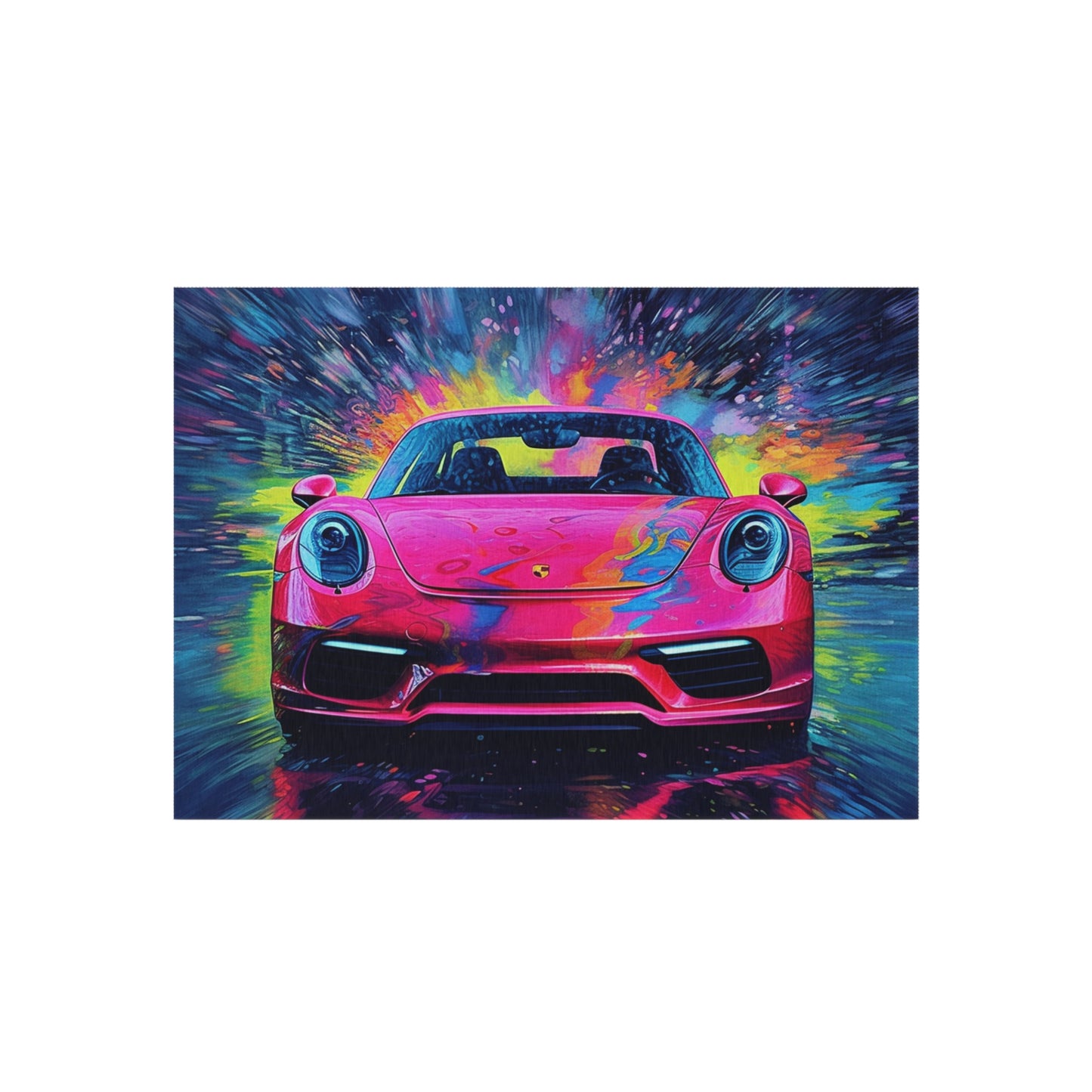 Outdoor Rug  Pink Porsche water fusion 3