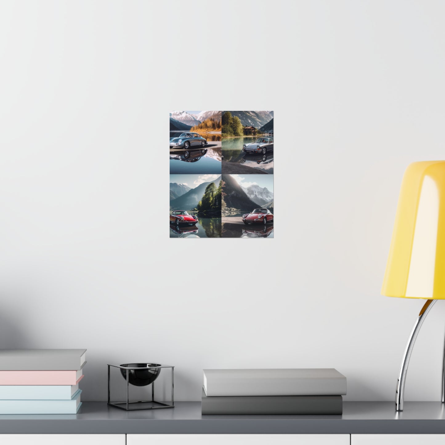 Premium Matte Vertical Posters Porsche Lake 5