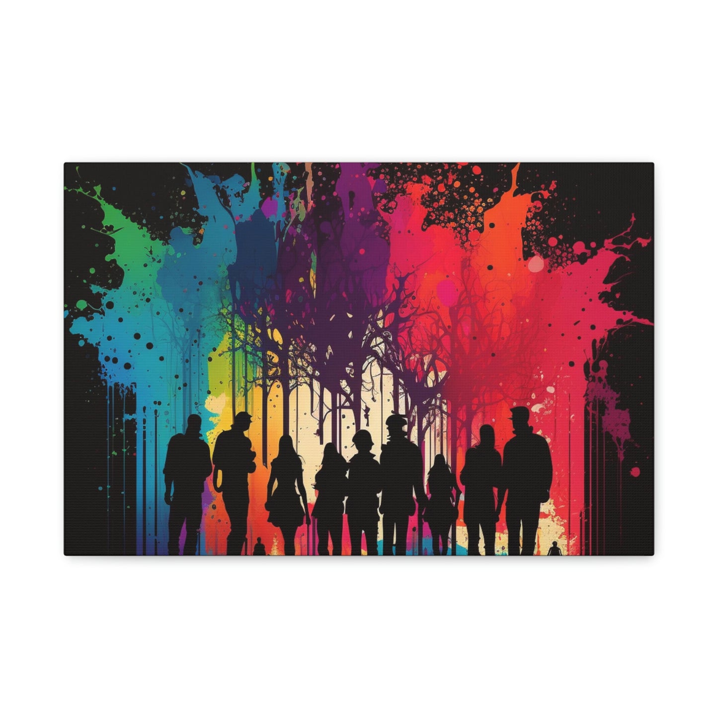 Canvas Gallery Wraps Silhouettes Color Party 2