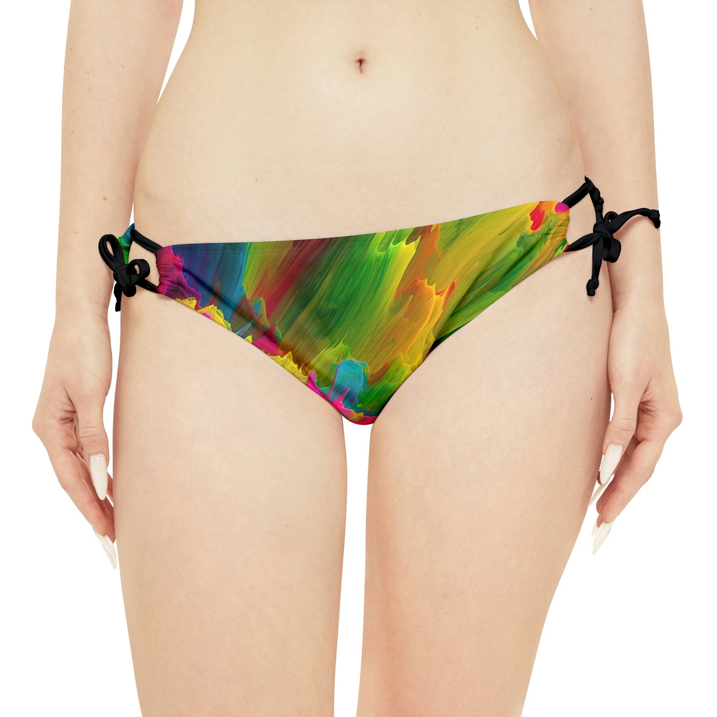 Strappy Bikini Set (AOP) neon fusion 1