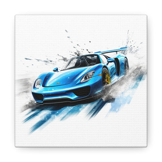 Canvas Gallery Wraps 918 Spyder with white background driving fast on water 3