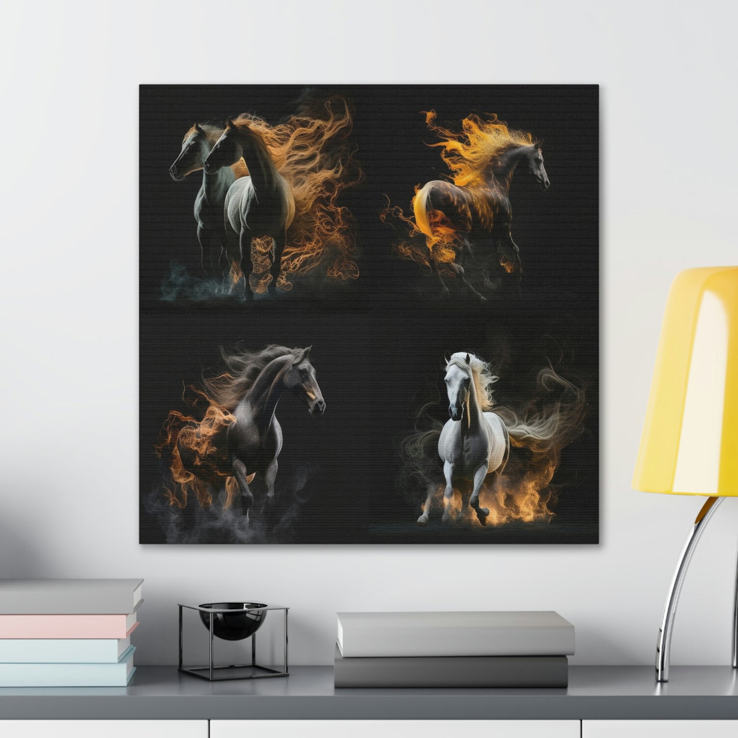 Canvas Gallery Wraps Fire Mane 4 Pack