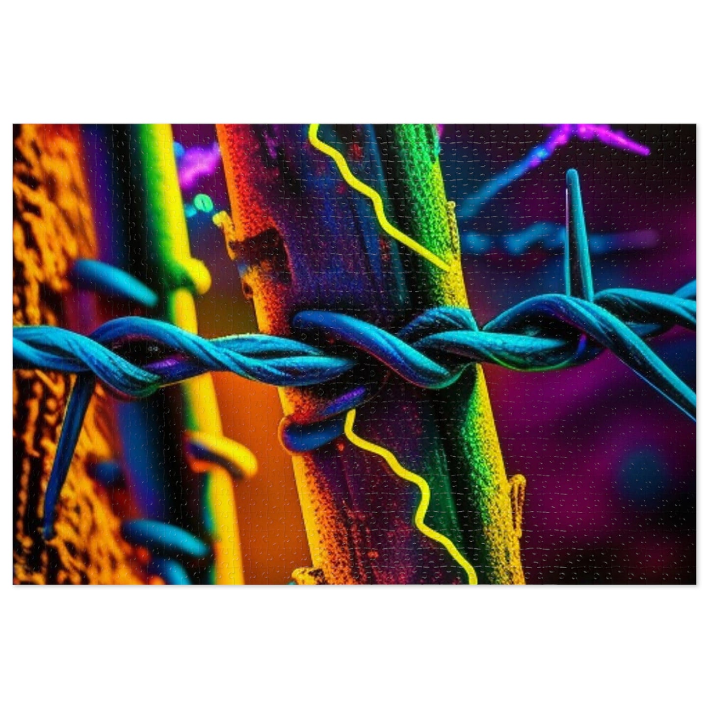 Jigsaw Puzzle (30, 110, 252, 500,1000-Piece) Macro Neon Barb 2