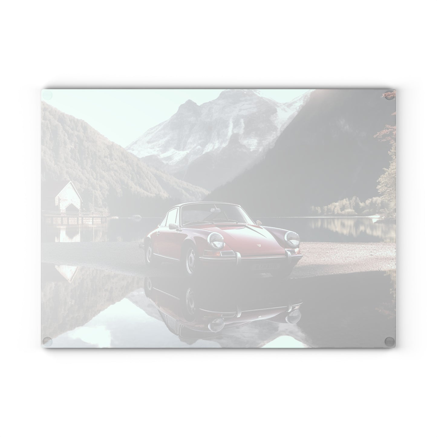 Glass Cutting Board Porsche Lake 4