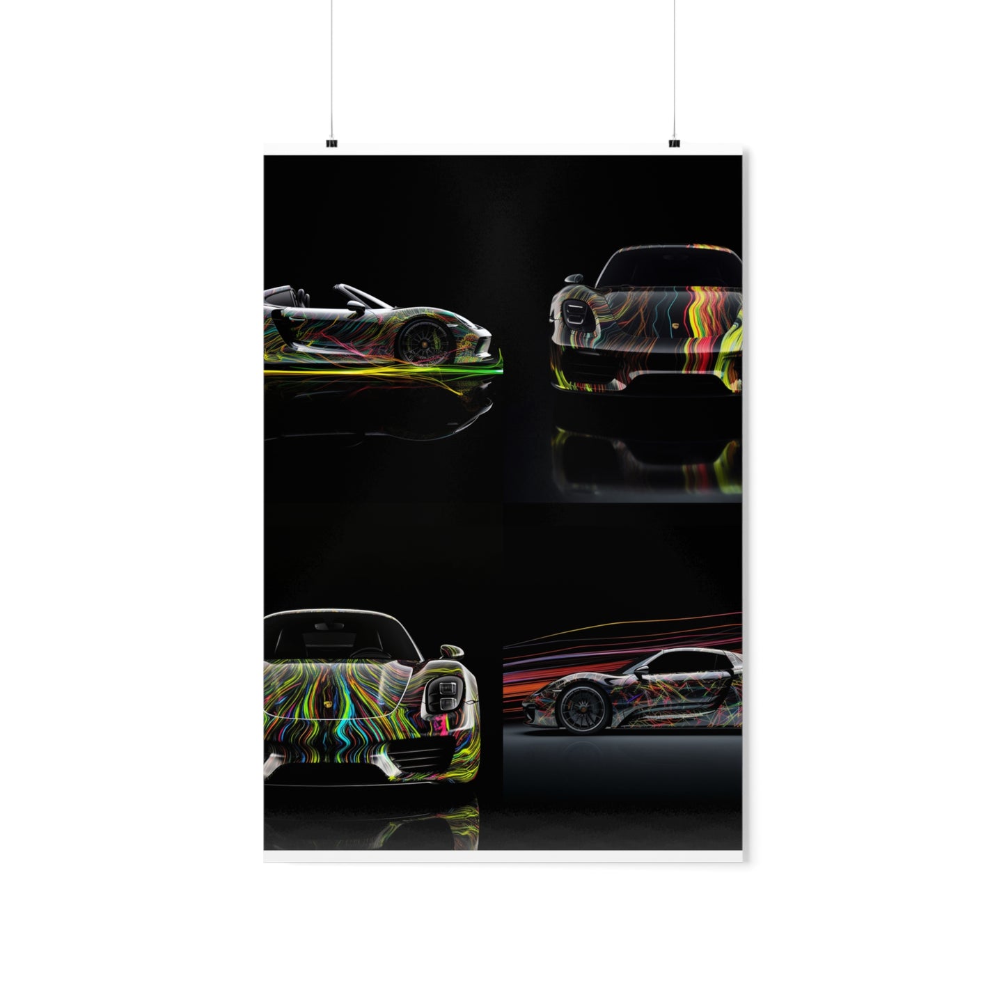 Premium Matte Vertical Posters Porsche Line 5