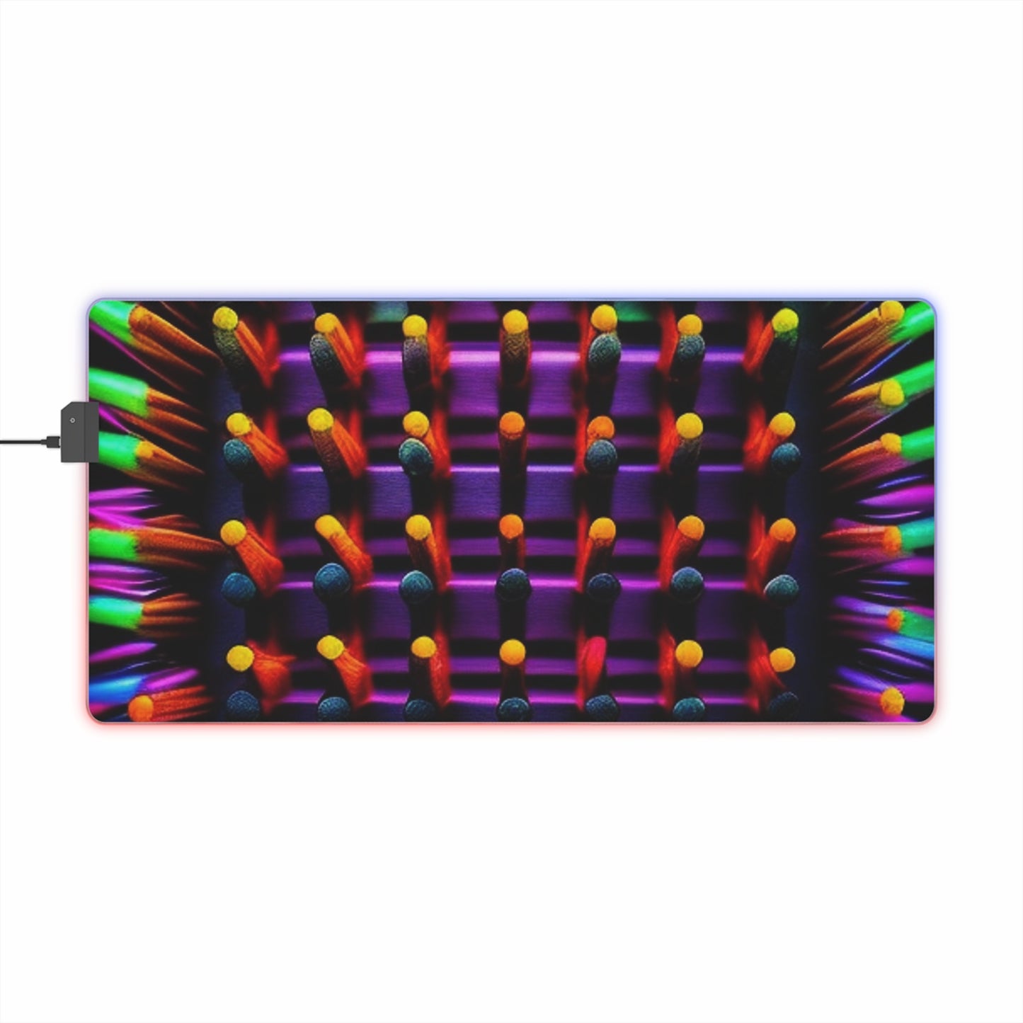 LED Gaming Mouse Pad Macro Cactus neon square 2