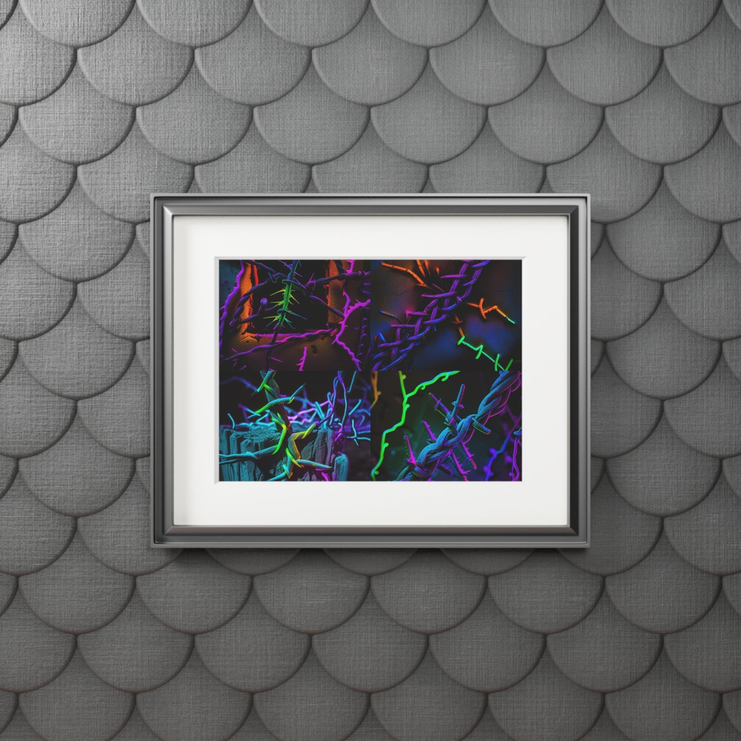 Fine Art Prints (Passepartout Paper Frame) Macro Neon Barbs 5