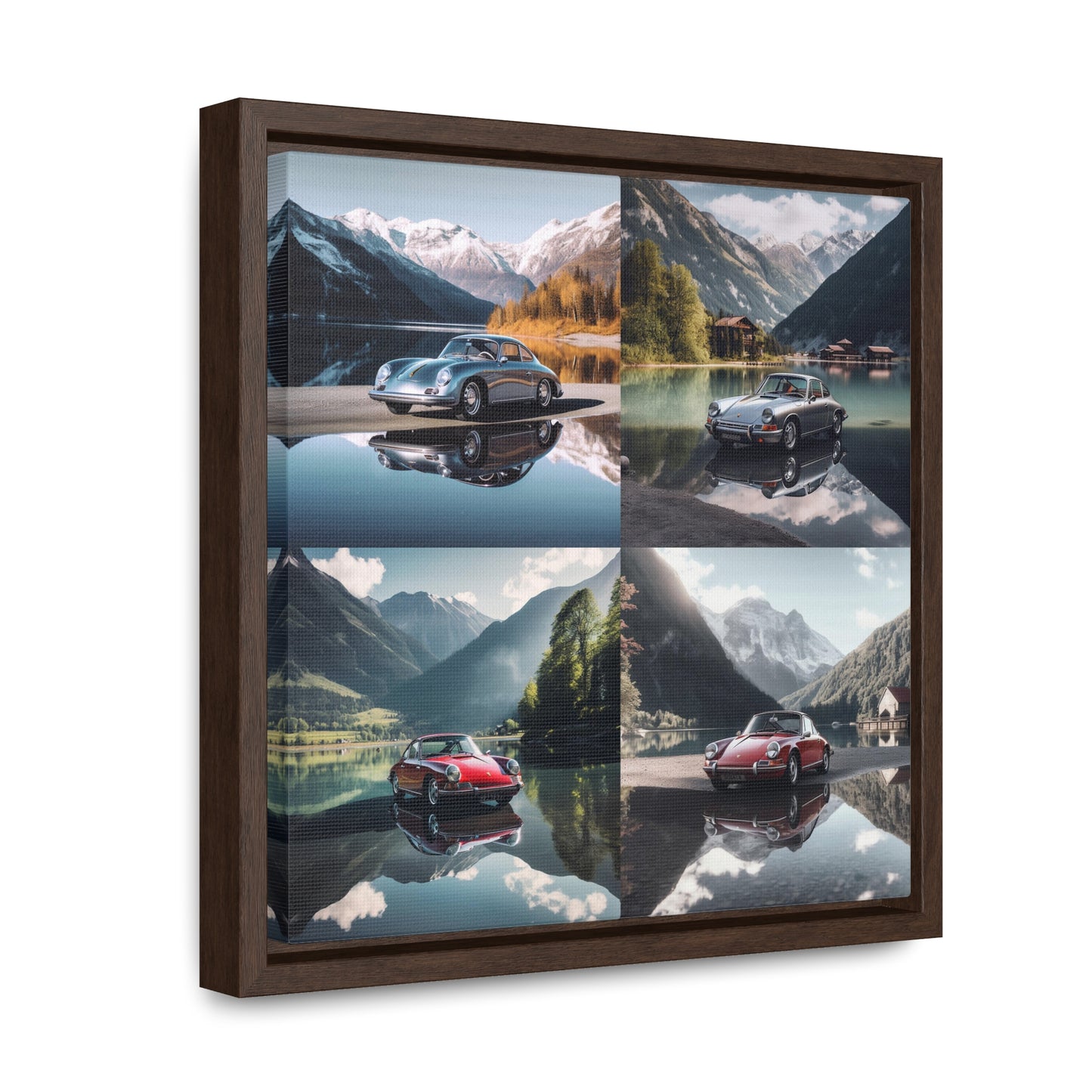 Gallery Canvas Wraps, Square Frame Porsche Lake 5