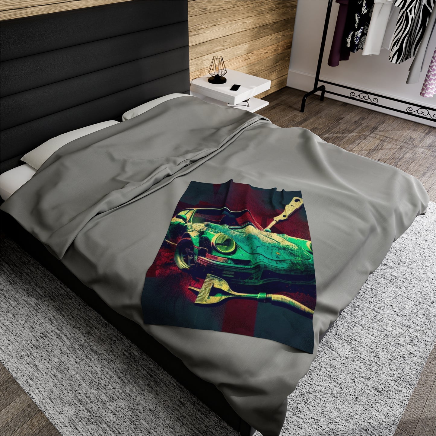 Velveteen Plush Blanket Porsche Abstract 4