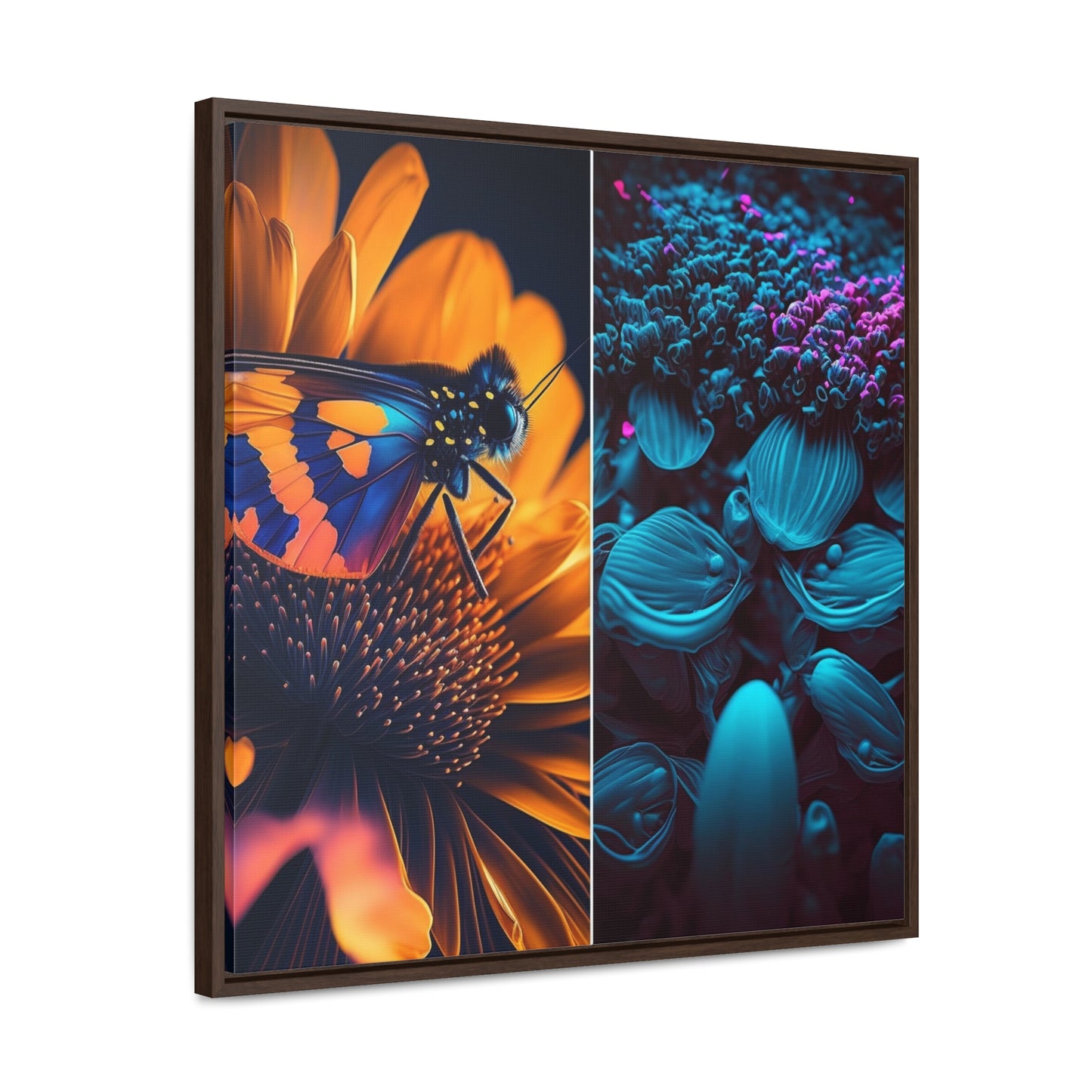 Gallery Canvas Wraps, Square Frame Macro Reef Florescent 1