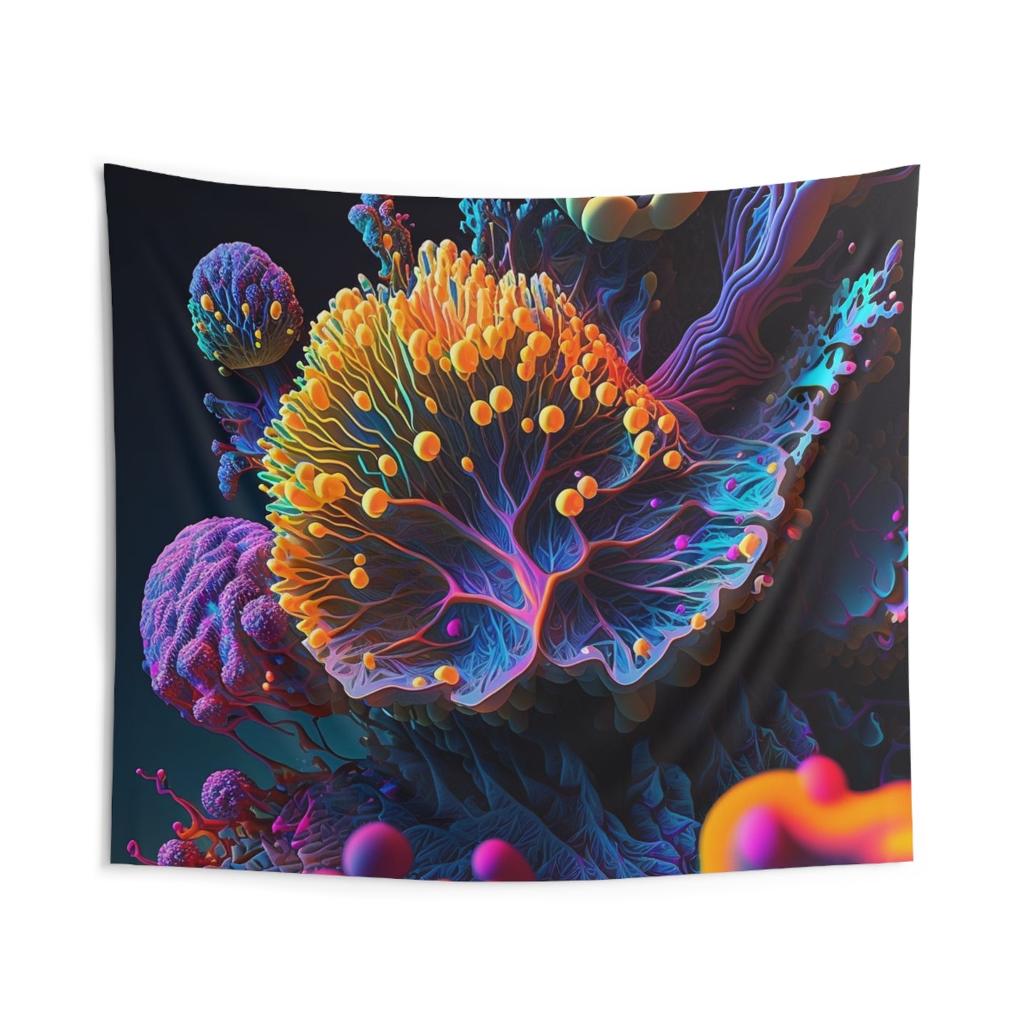 Indoor Wall Tapestries Ocean Life Macro 1