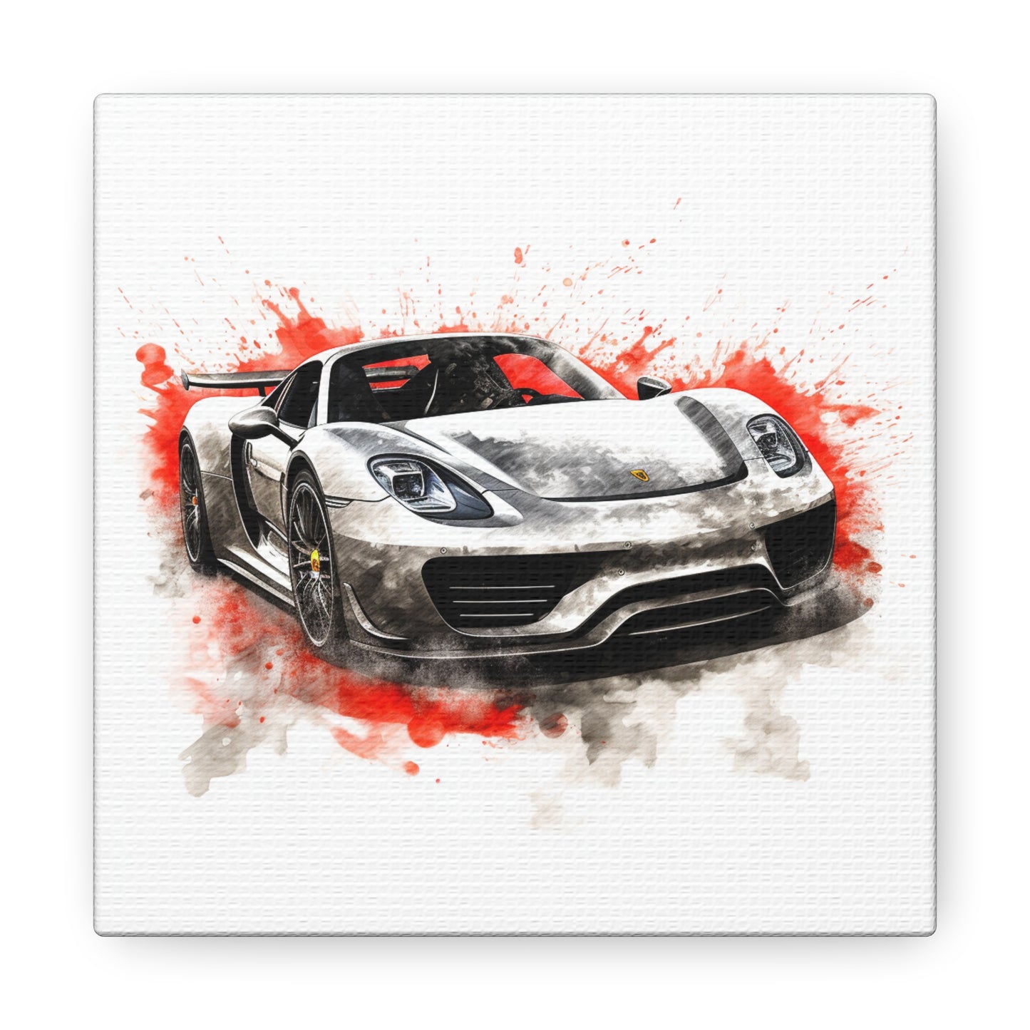 Canvas Gallery Wraps 918 Spyder white background driving fast with water splashing 4