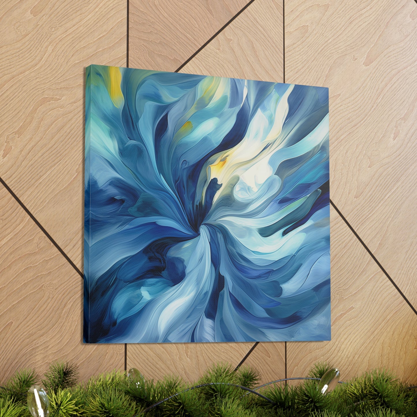 Canvas Gallery Wraps Blue Tluip Abstract 4