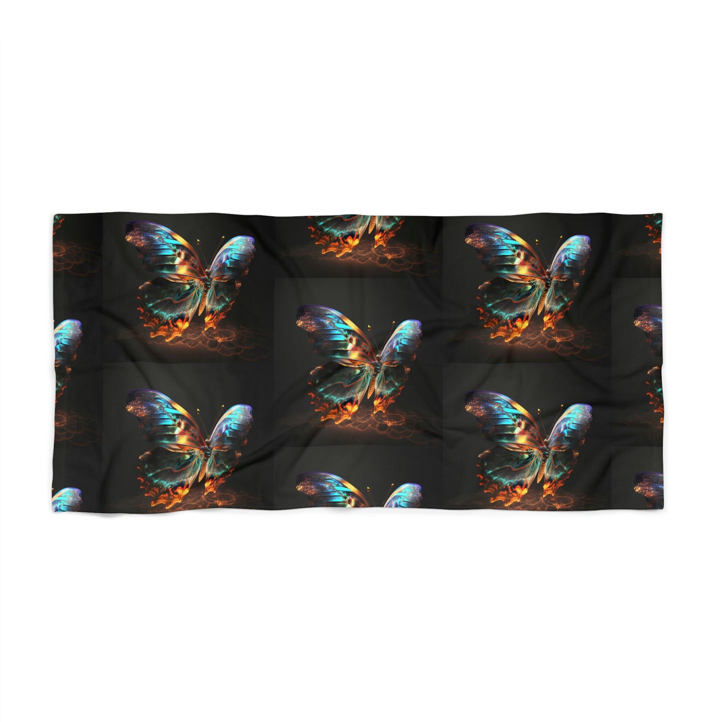 Beach Towel Colorful Butterfly Fluttering 3