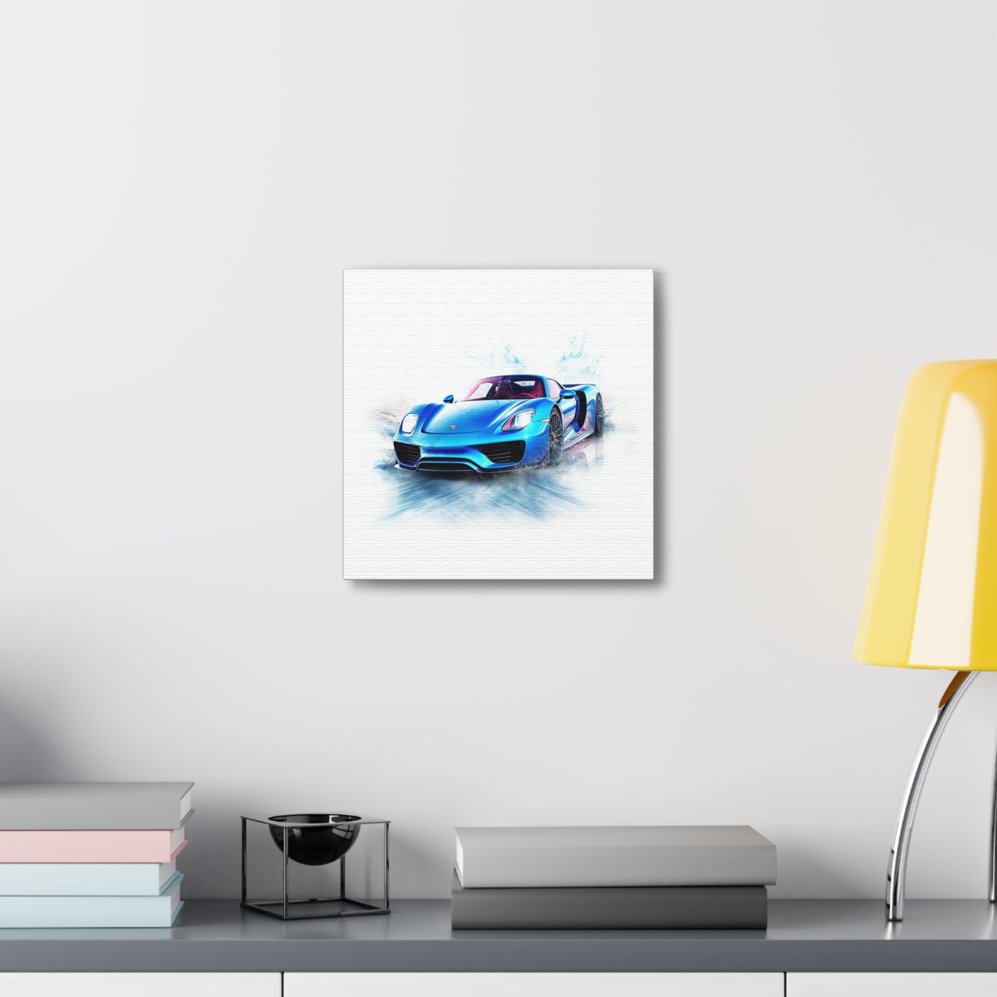 Canvas Gallery Wraps 918 Spyder with white background driving fast on water 1