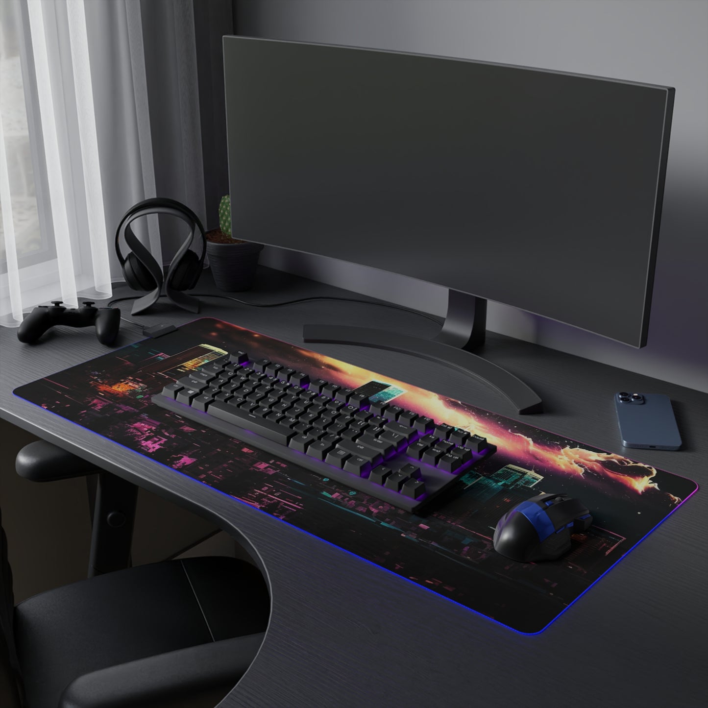 LED Gaming Mouse Pad Neon Denver 1