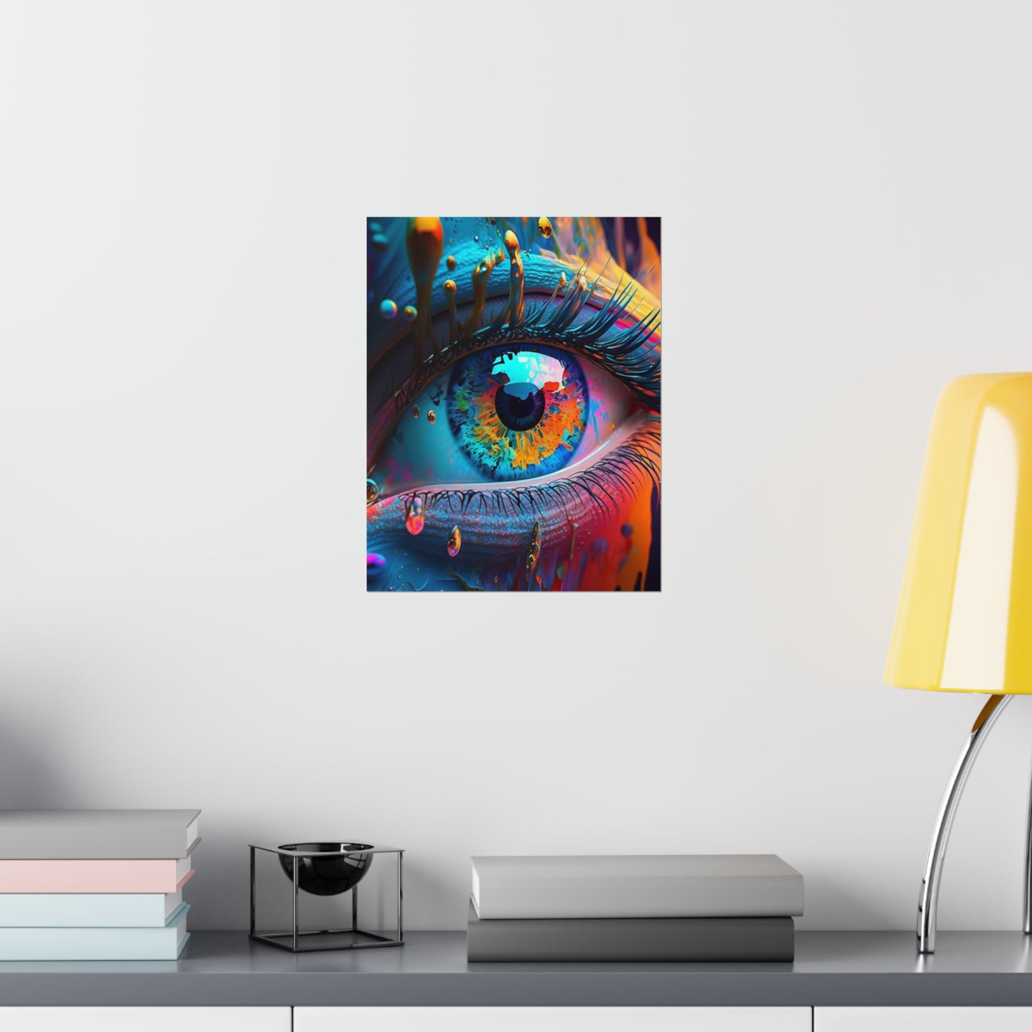 Premium Matte Vertical Posters Macro Eye Photo 1