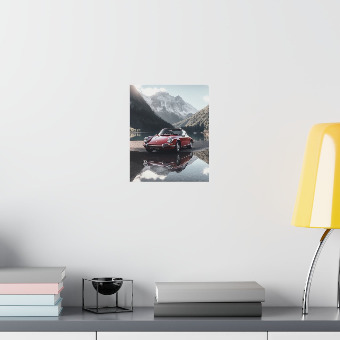 Premium Matte Vertical Posters Porsche Lake 4