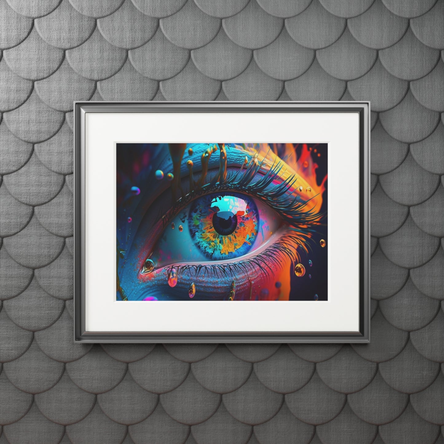 Fine Art Prints (Passepartout Paper Frame) Macro Eye Photo 1