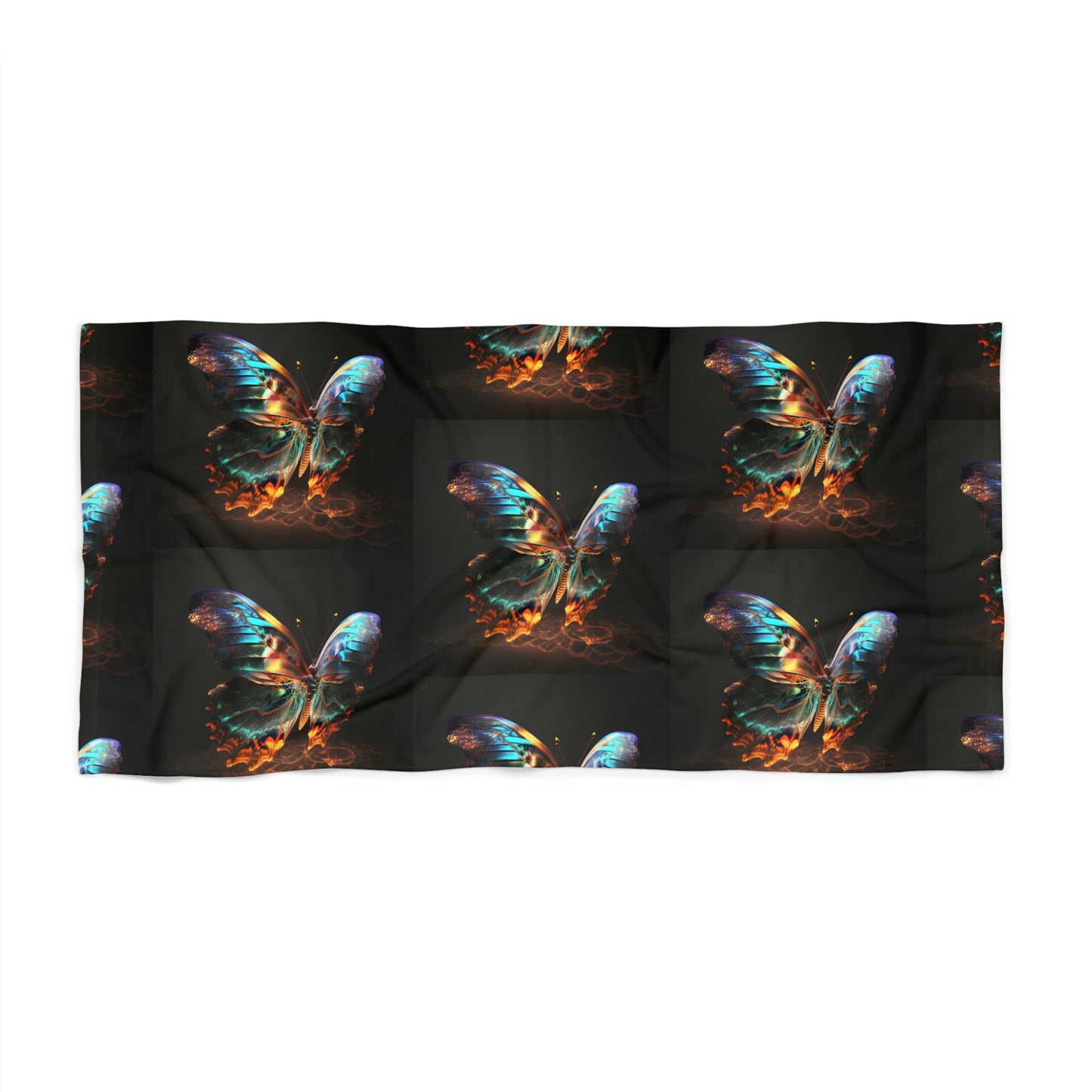 Beach Towel Colorful Butterfly Fluttering 3