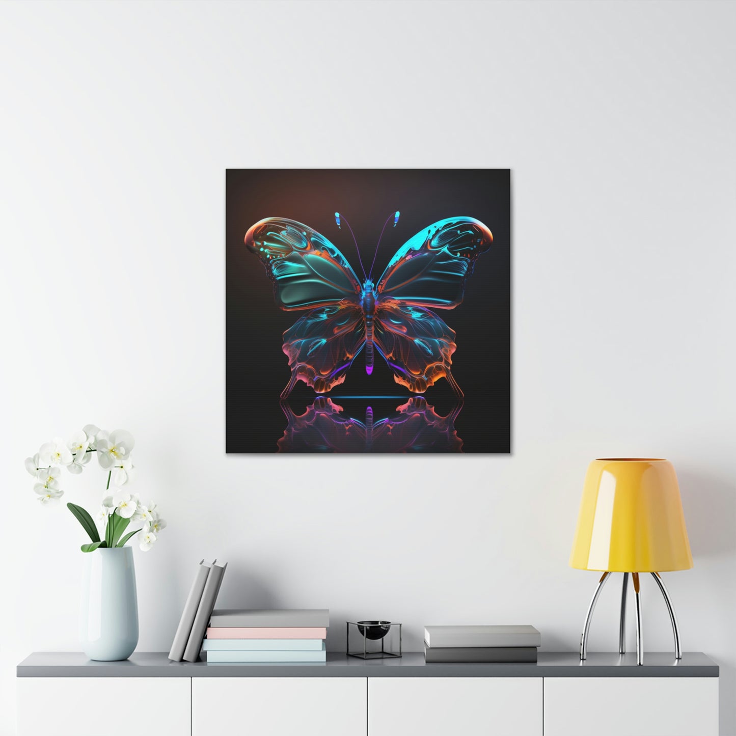 Canvas Gallery Wraps Butterfly Color Neon 1