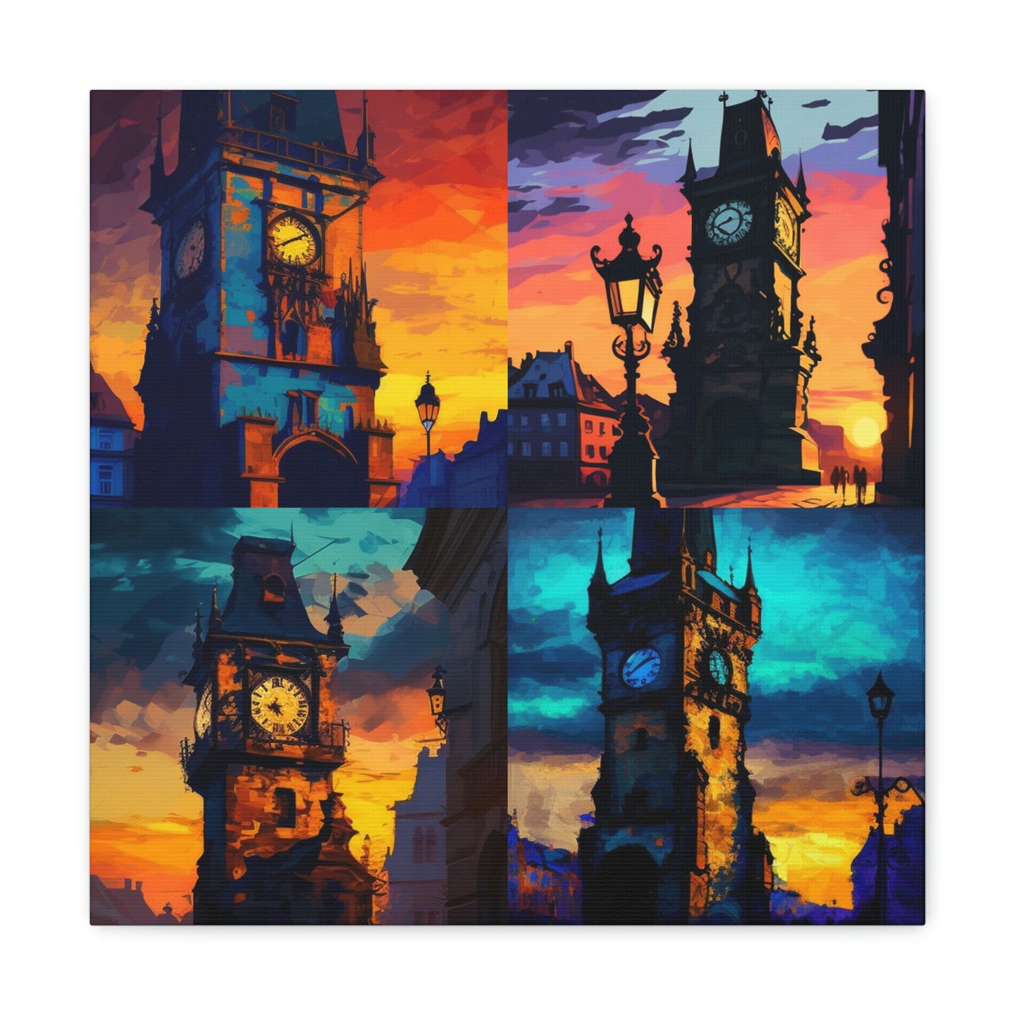 Abstract clock tower