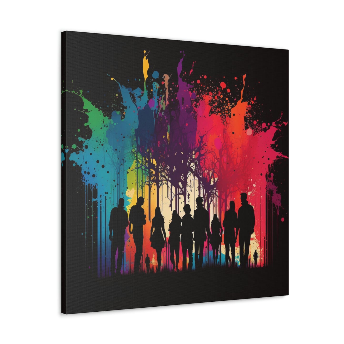 Canvas Gallery Wraps Silhouettes Color Party 2