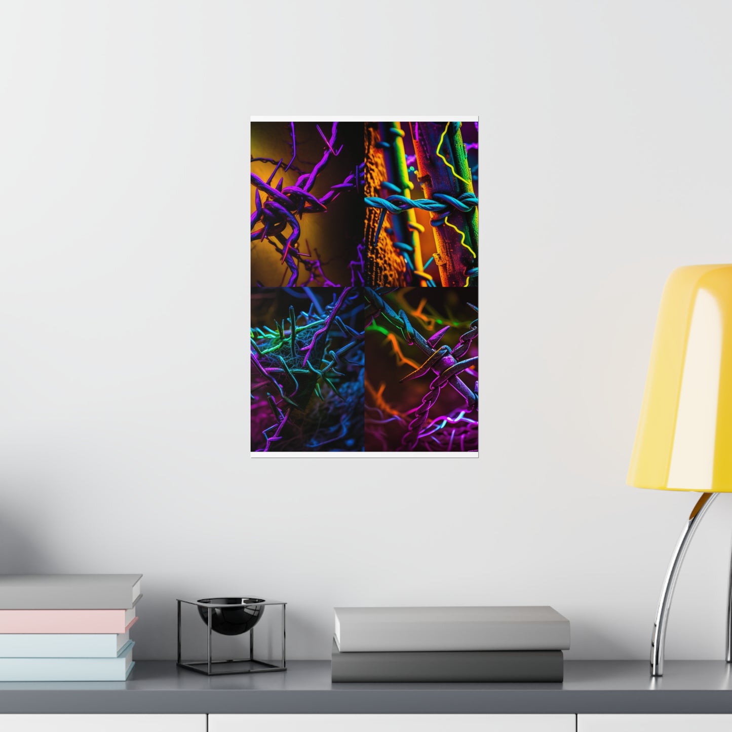 Premium Matte Vertical Posters Macro Neon Barb