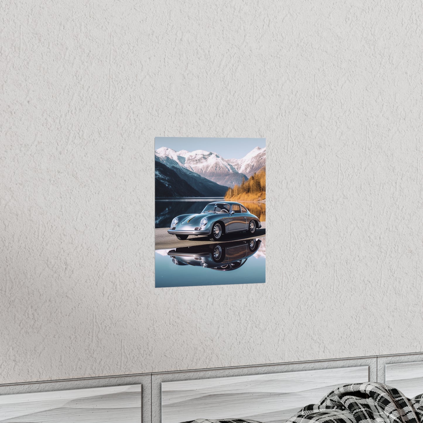 Premium Matte Vertical Posters Porsche Lake 1