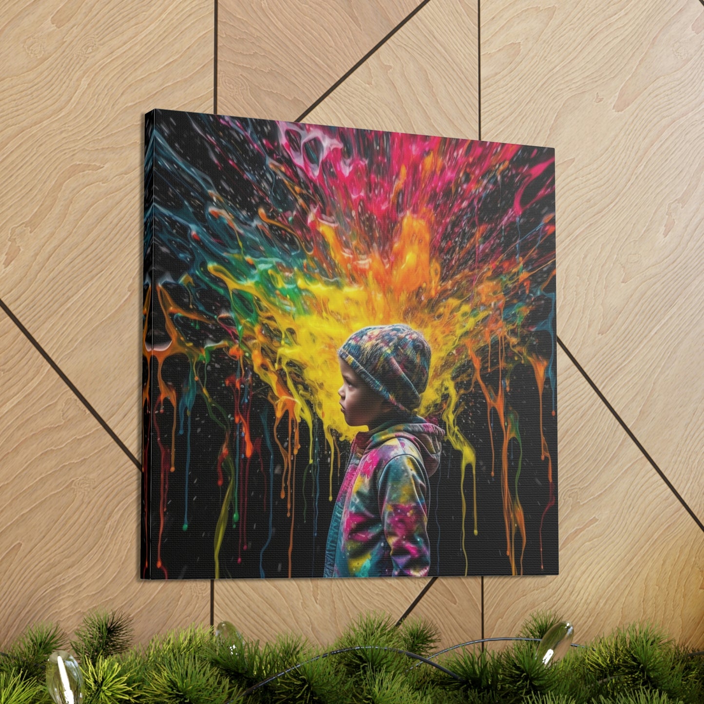 Canvas Gallery Wraps Kid Color Rain 3