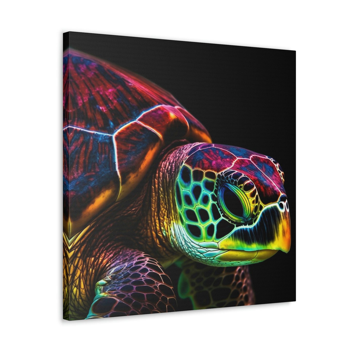 Canvas Gallery Wraps Neon Sea Turtle 3