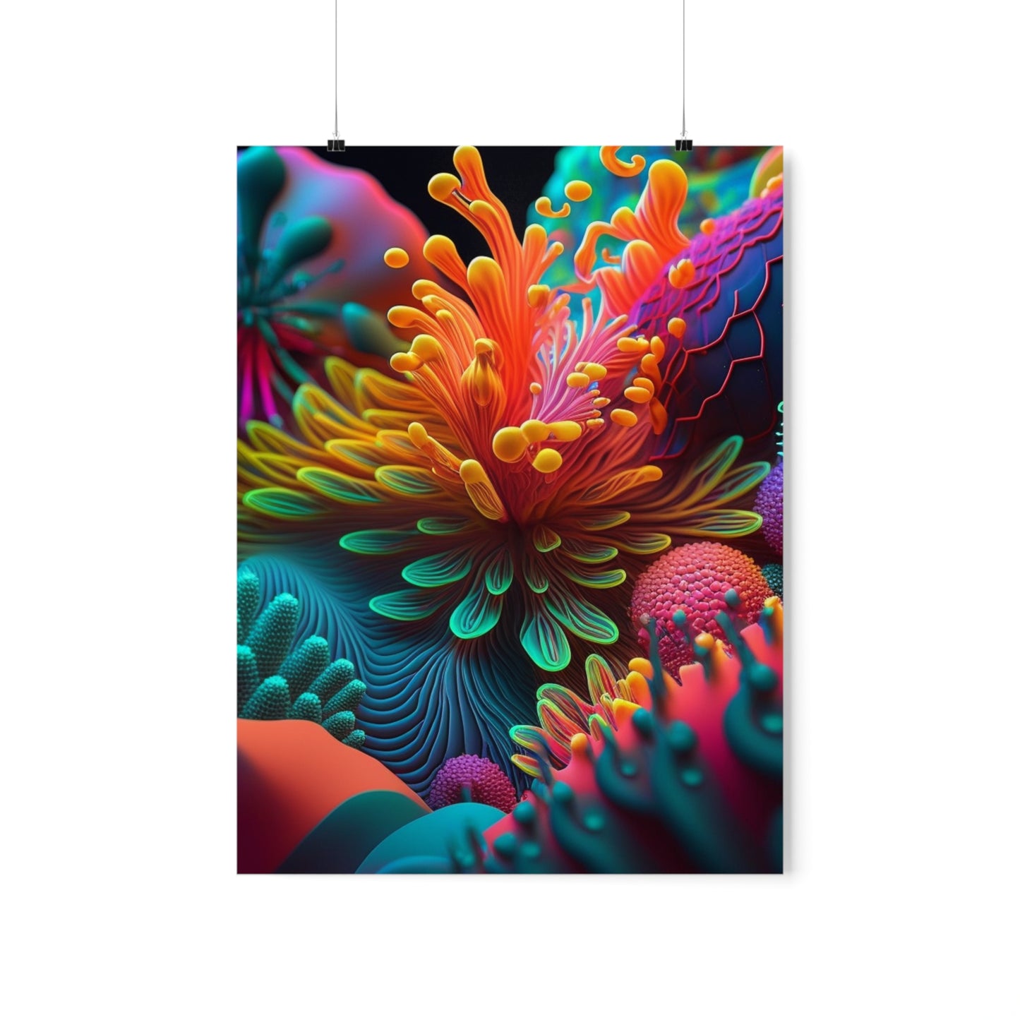 Premium Matte Vertical Posters Ocean Life Macro 3