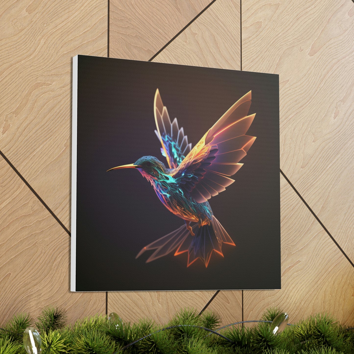 hummingbird glass florescent glow