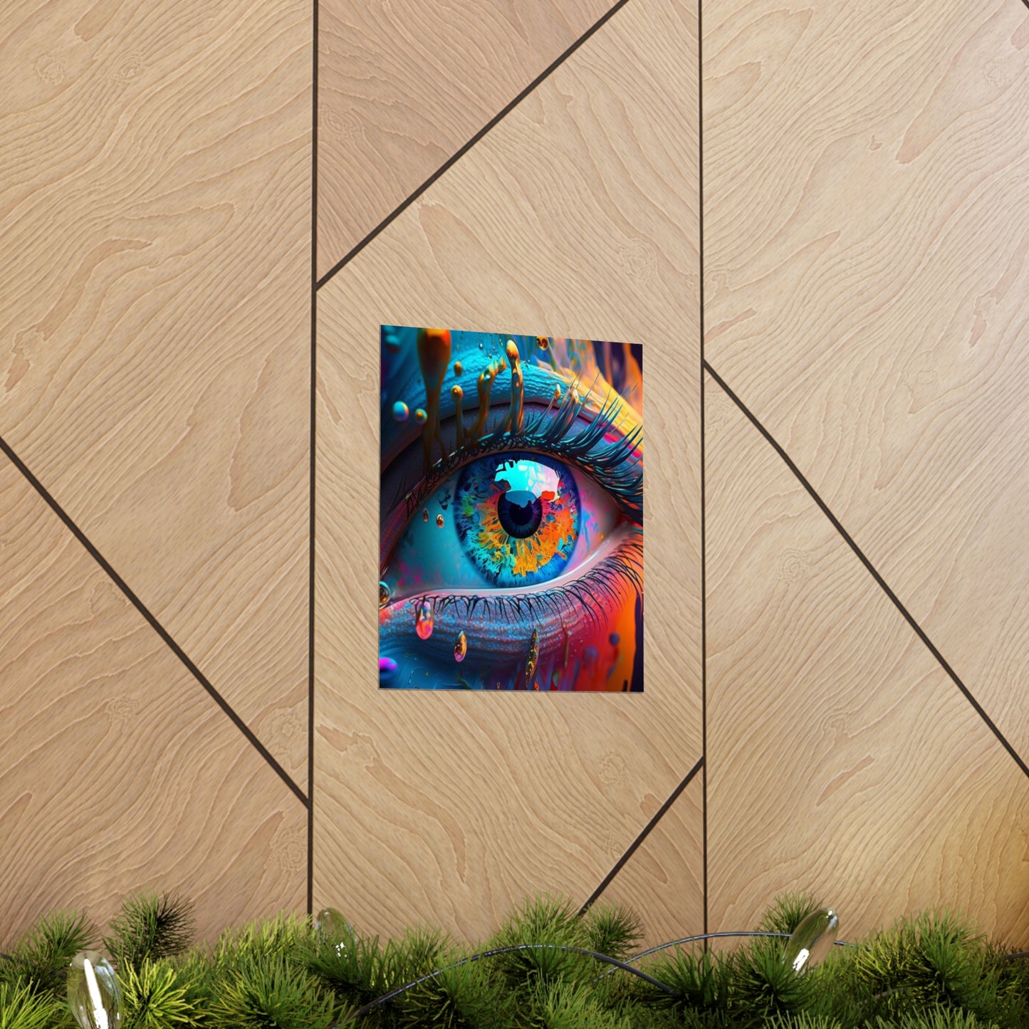 Premium Matte Vertical Posters Macro Eye Photo 1