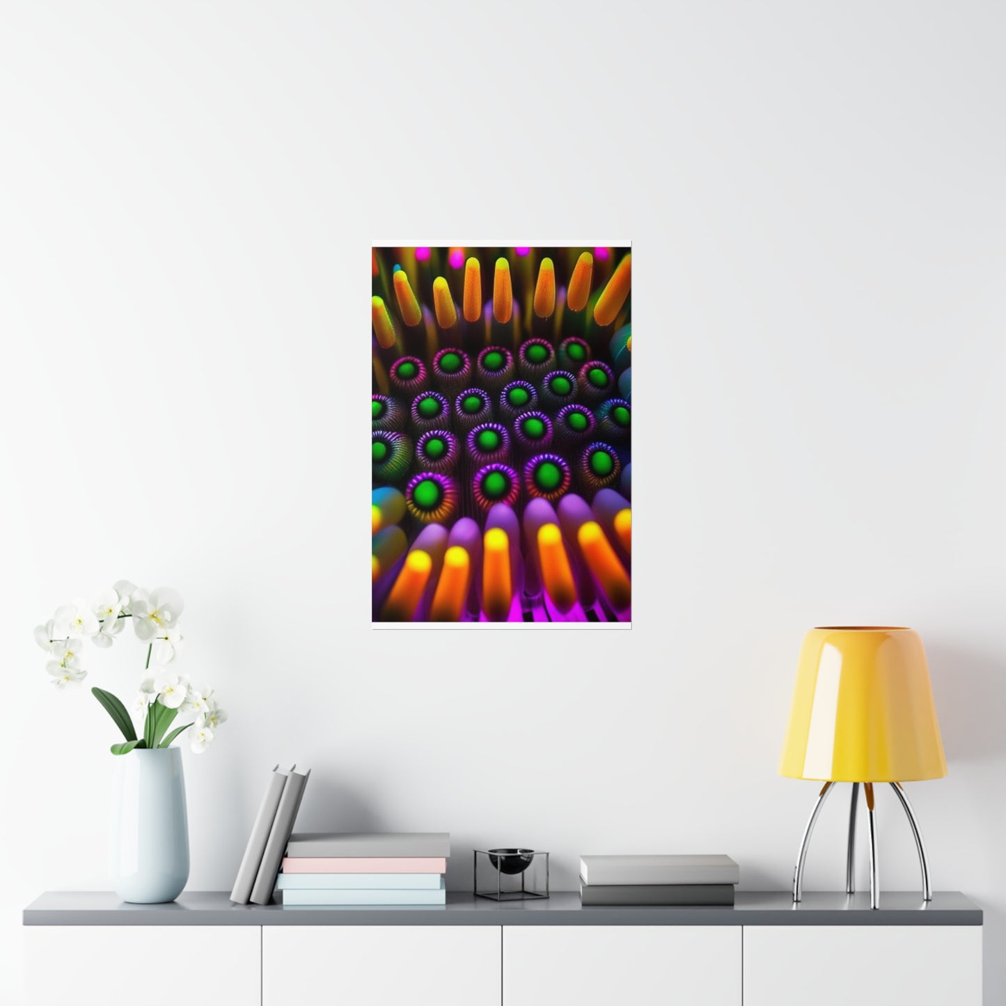 Premium Matte Vertical Posters Macro Cactus neon square 4