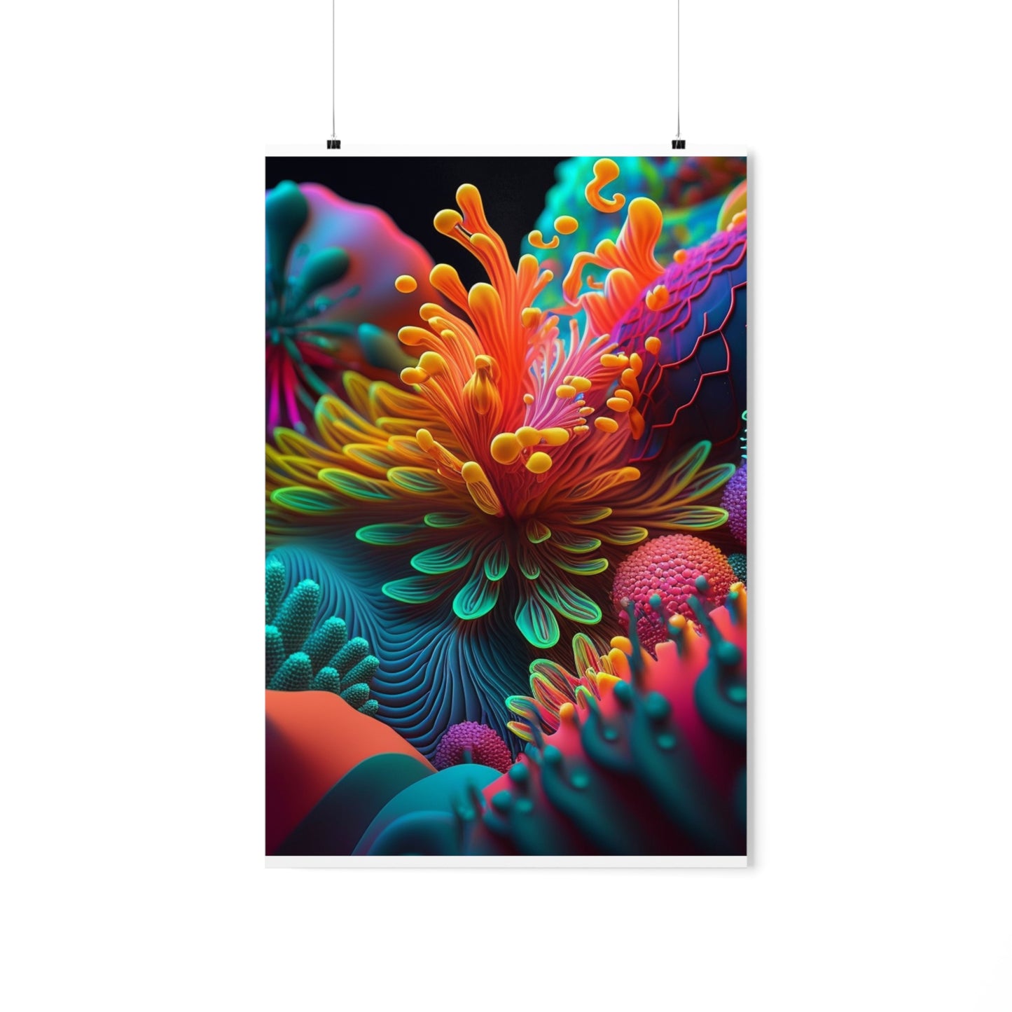 Premium Matte Vertical Posters Ocean Life Macro 3