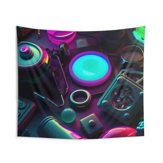 Indoor Wall Tapestries Neon Glow 4