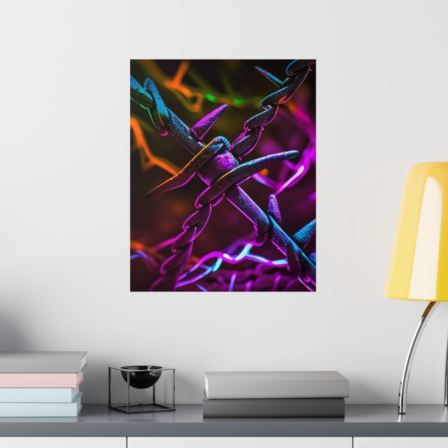 Premium Matte Vertical Posters Macro Neon Barb 4