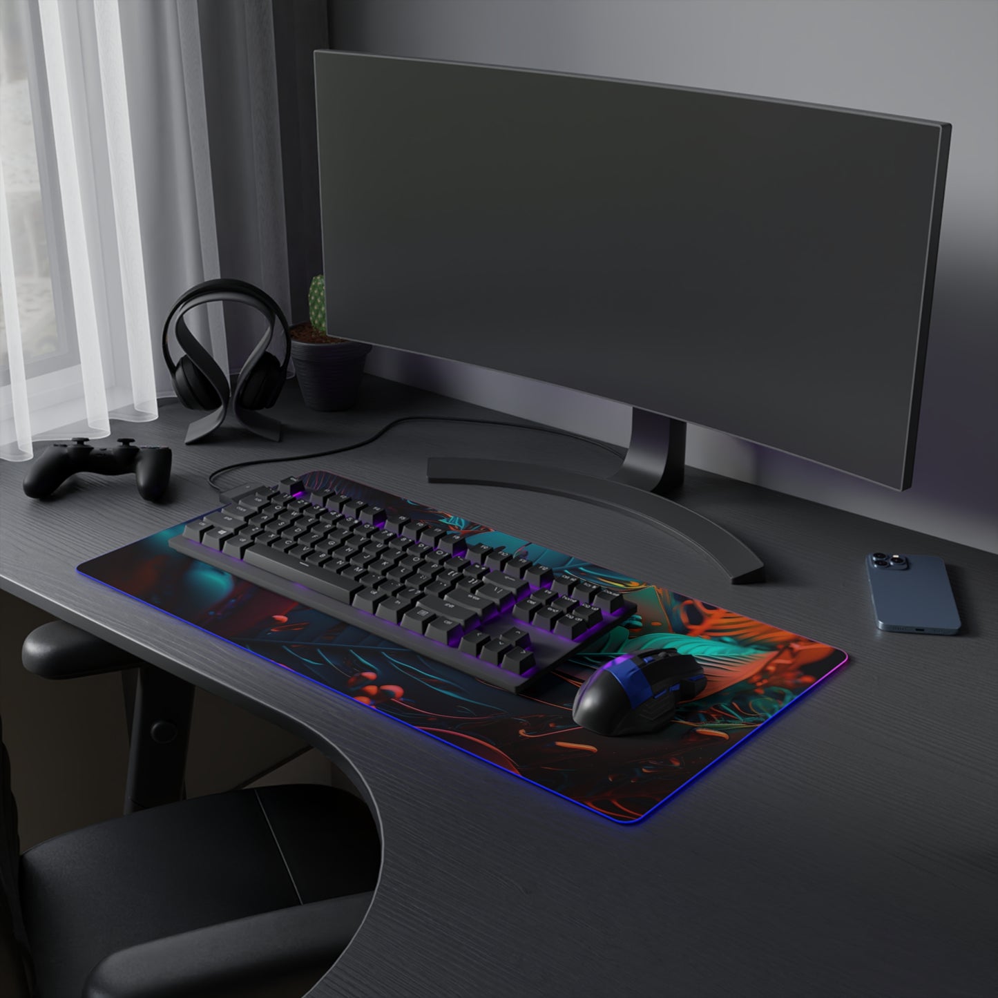 LED Gaming Mouse Pad Macro Florescent 1