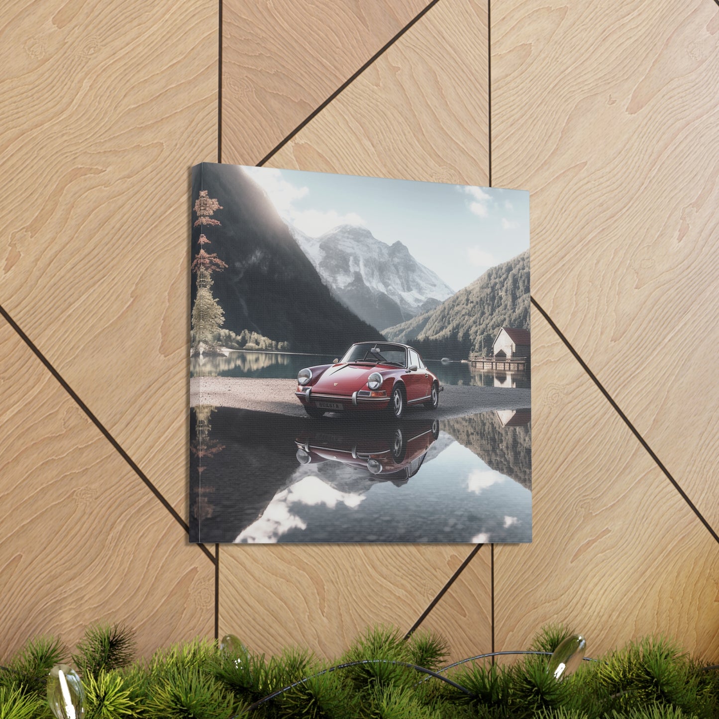 Canvas Gallery Wraps Porsche Lake 4 pack