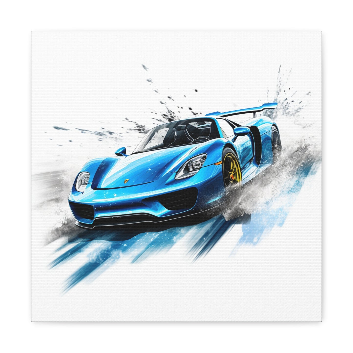 Canvas Gallery Wraps 918 Spyder with white background driving fast on water 3