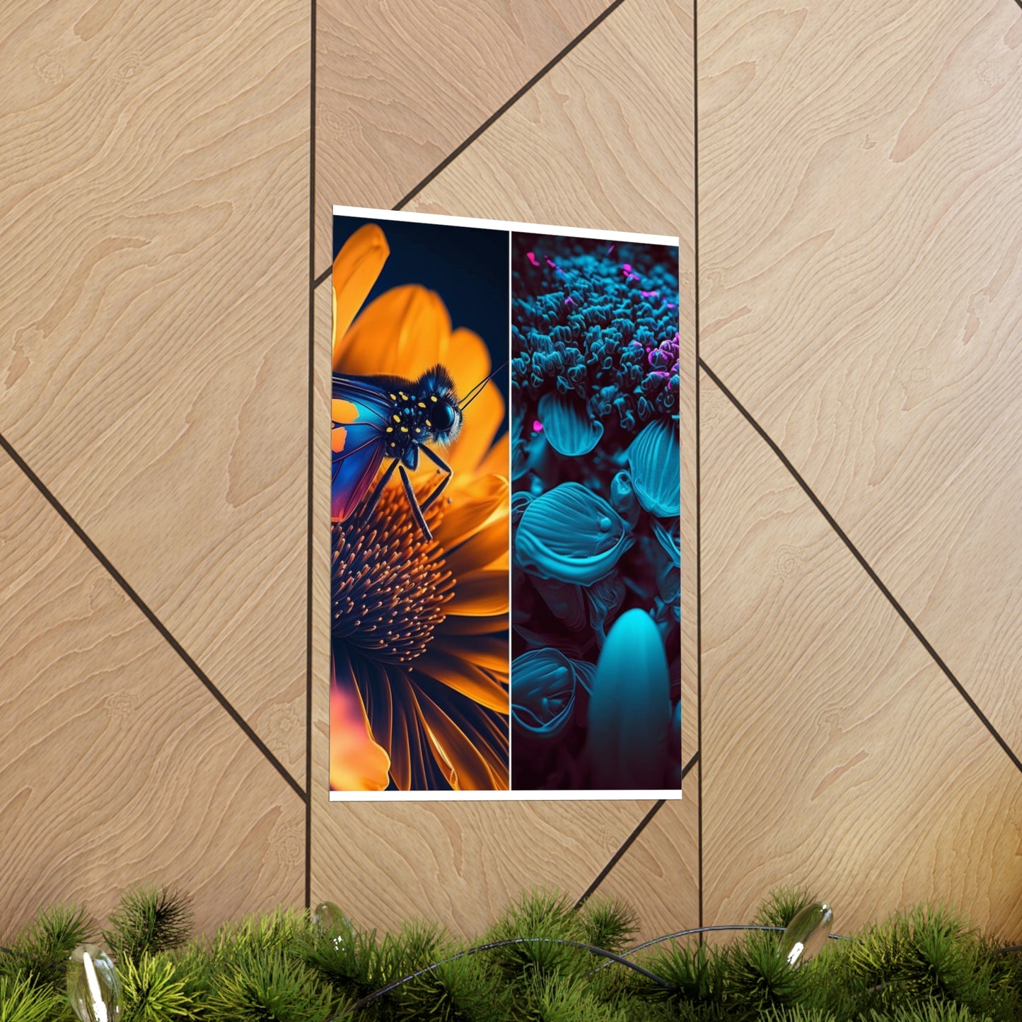 Premium Matte Vertical Posters Macro Reef Florescent 1