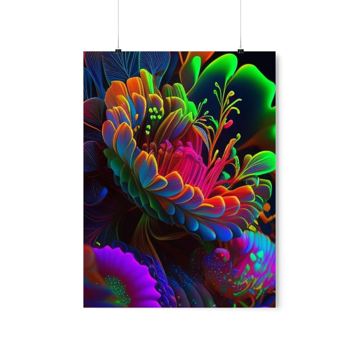 Premium Matte Vertical Posters Macro Florescent 2