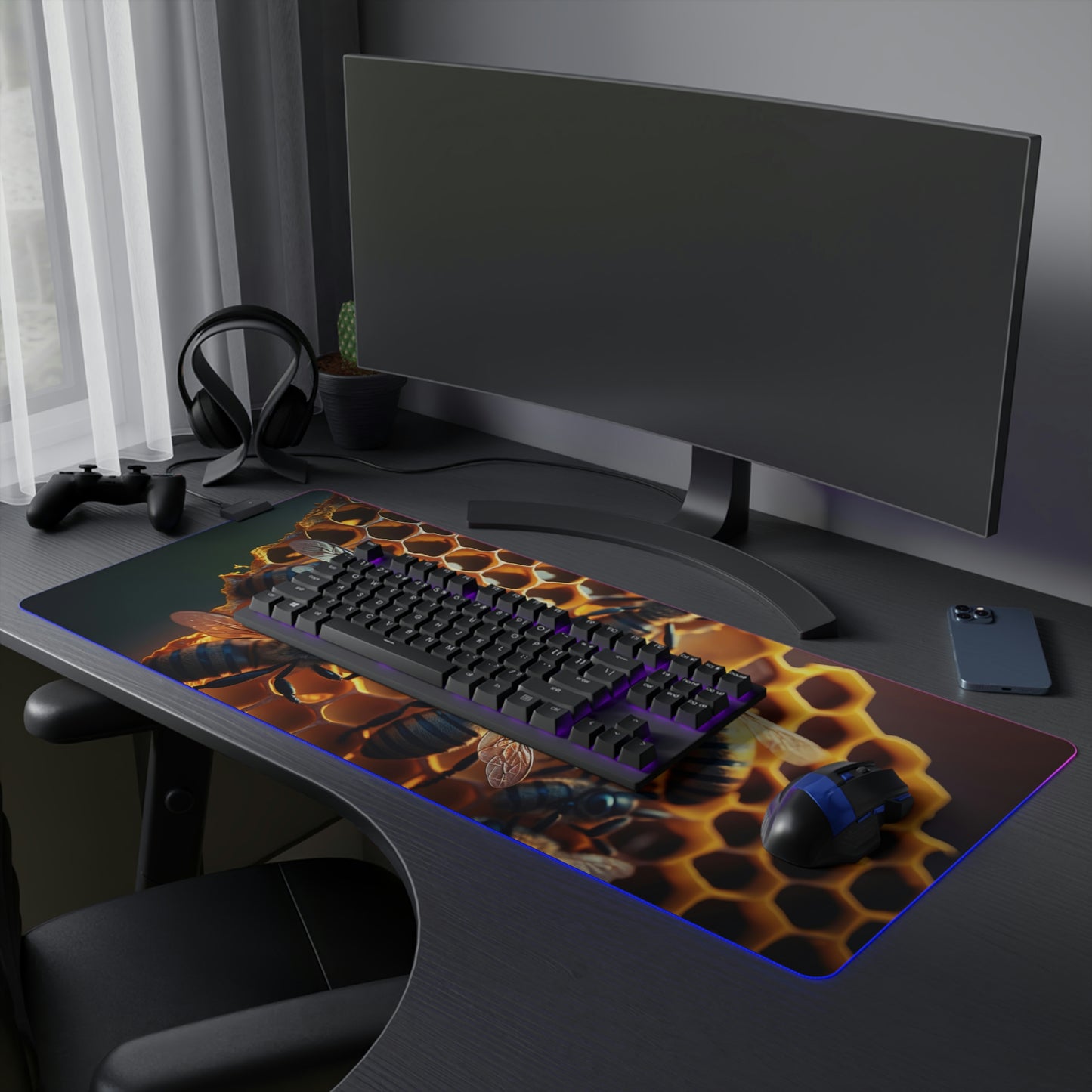 LED Gaming Mouse Pad macro bee 2