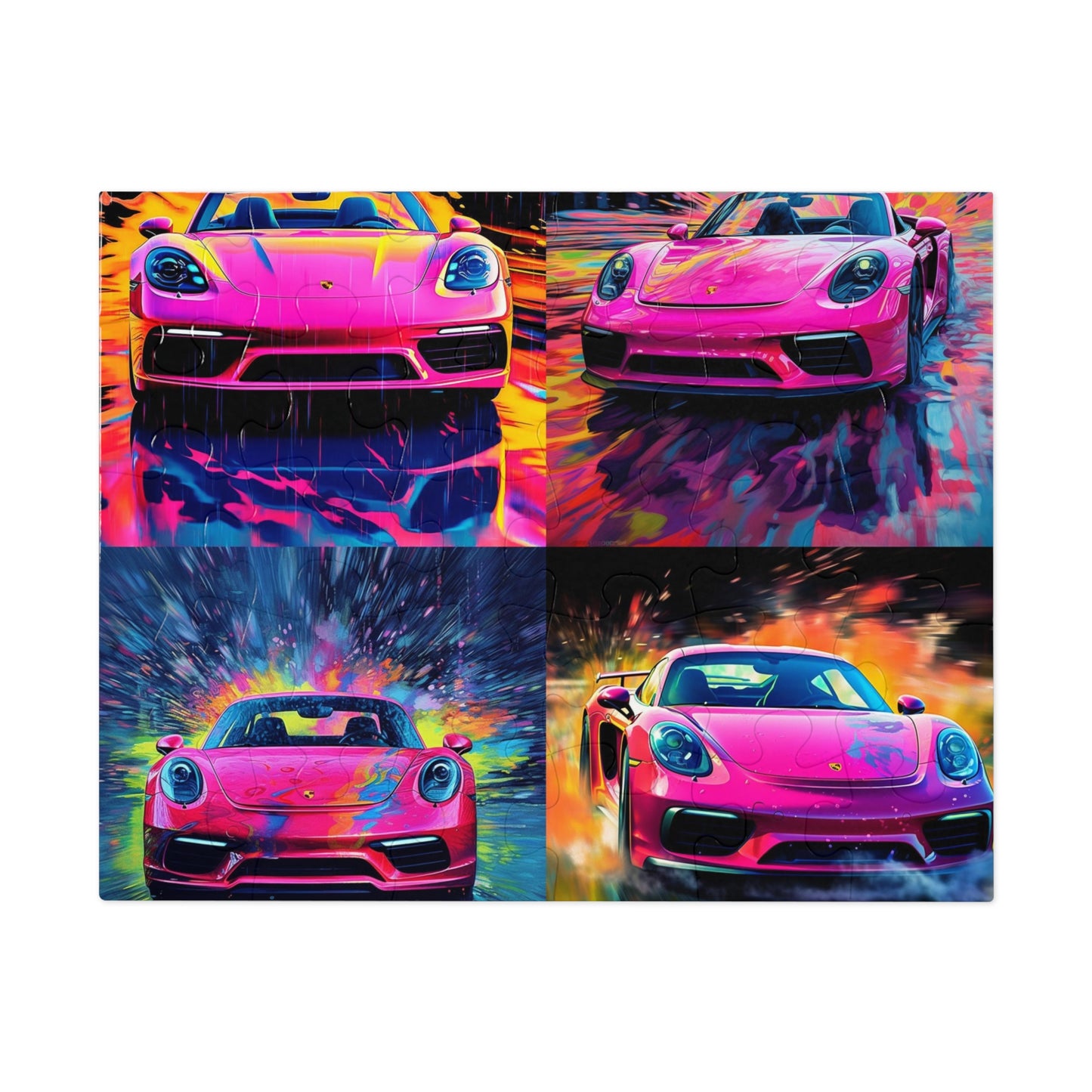 Jigsaw Puzzle (30, 110, 252, 500,1000-Piece) Pink Porsche water fusion 5