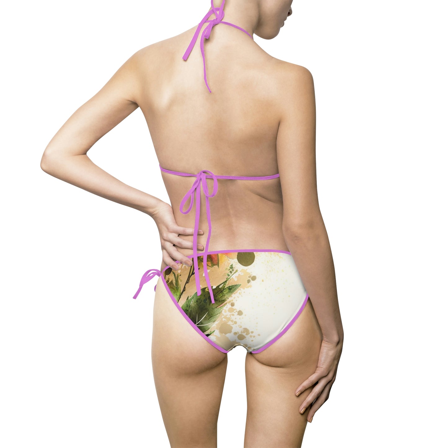 Women's Bikini Swimsuit (AOP)  Bright Spring Flowers 1