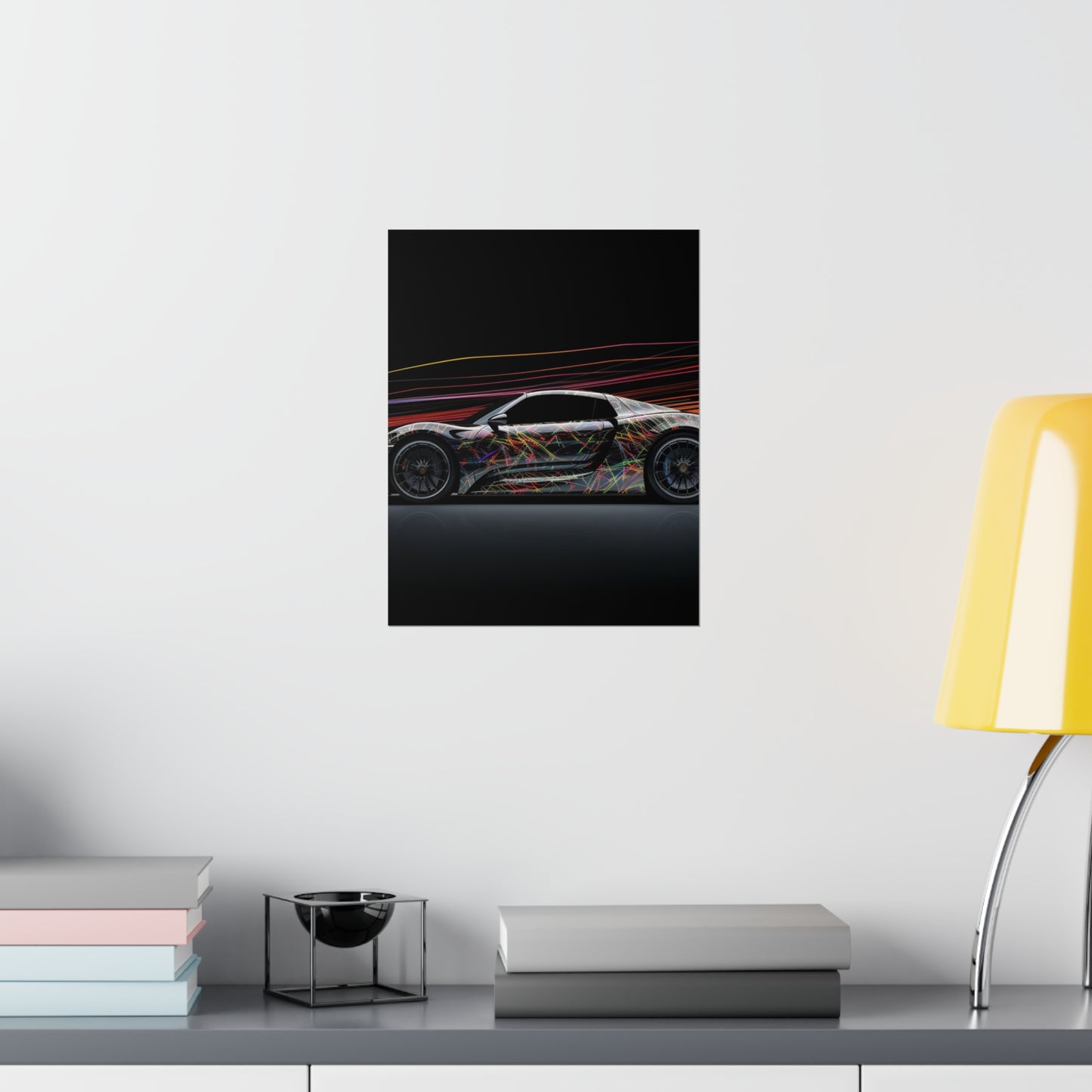 Premium Matte Vertical Posters Porsche Line 4