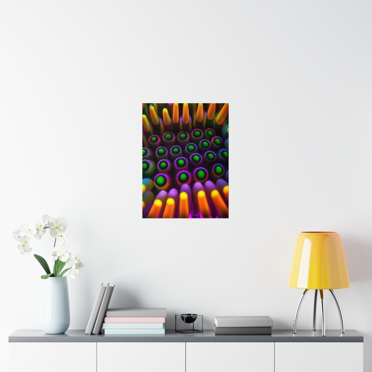 Premium Matte Vertical Posters Macro Cactus neon square 4