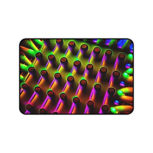 Desk Mat Macro Cactus neon square 1